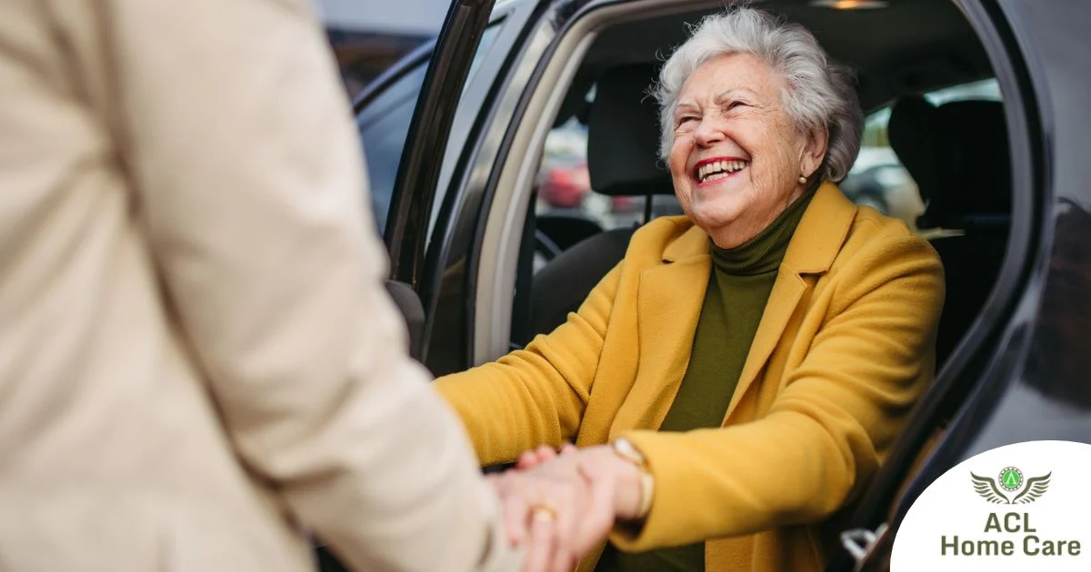 A loved one benefits from senior transportation services.